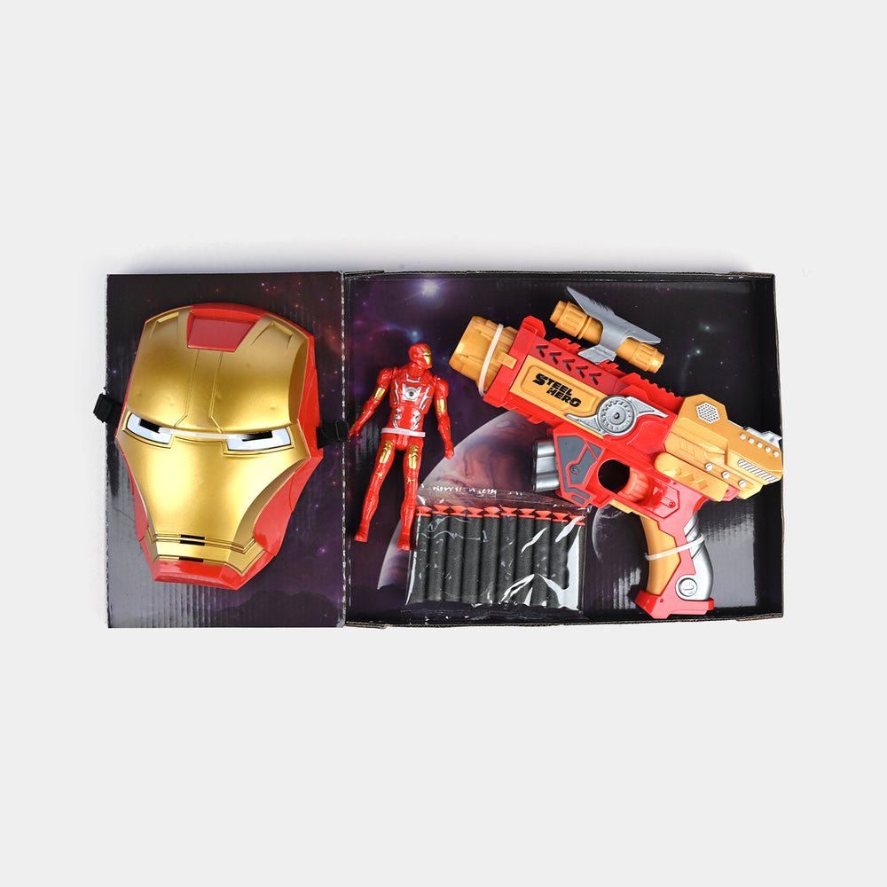 Blaster Target Toy with Hero Character & Mask