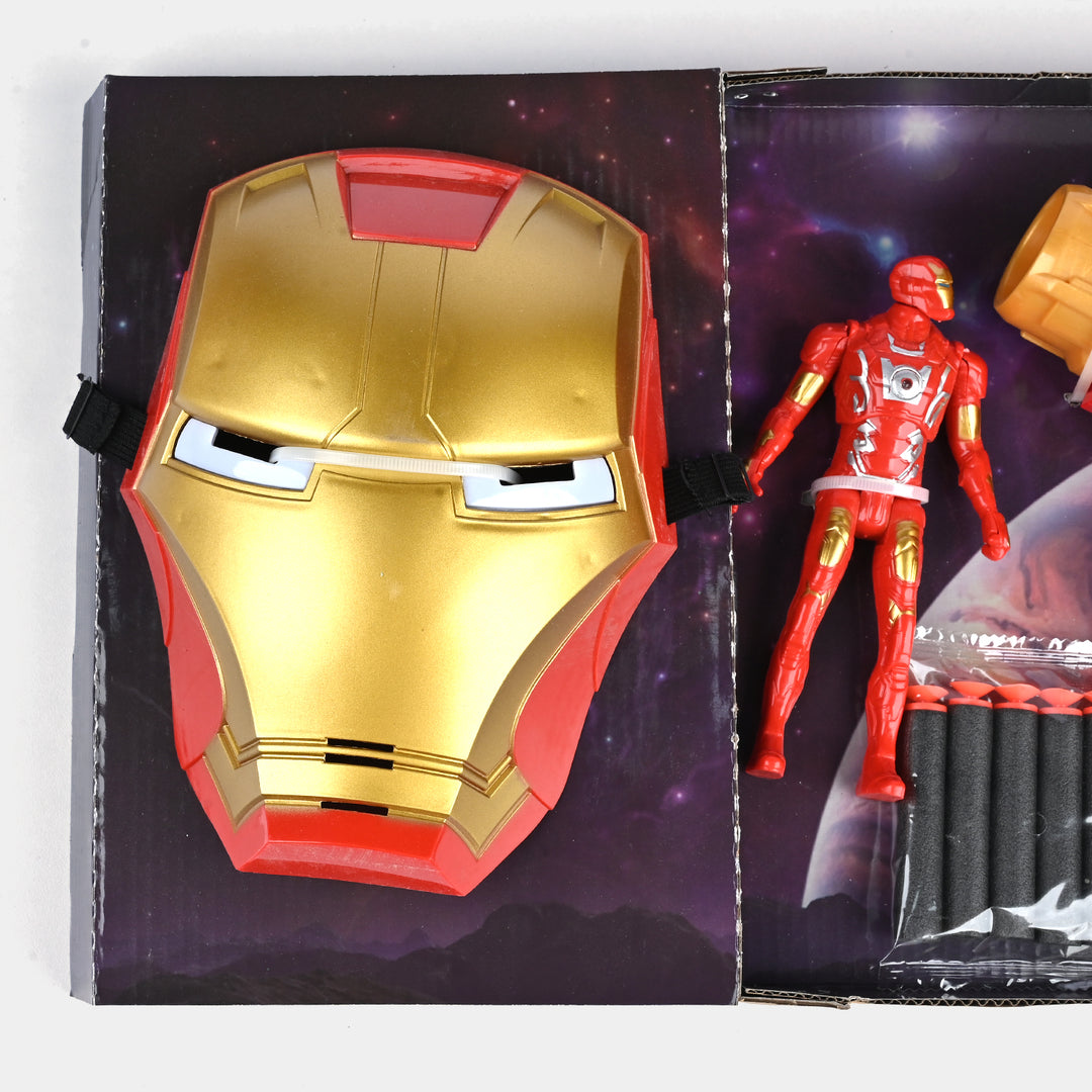 Blaster Target Toy with Hero Character & Mask