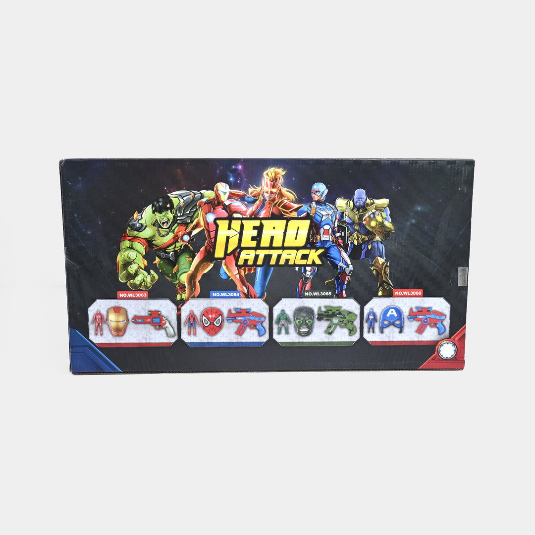 Blaster Target Toy with Hero Character & Mask
