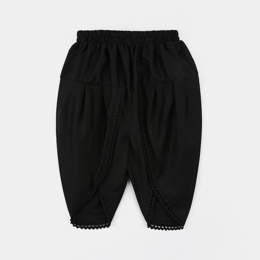 Infant Girls Cotton Tulip Shalwar -BLACK