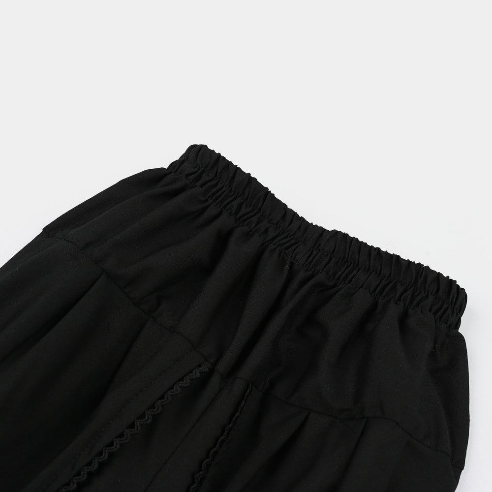 Infant Girls Cotton Tulip Shalwar -BLACK