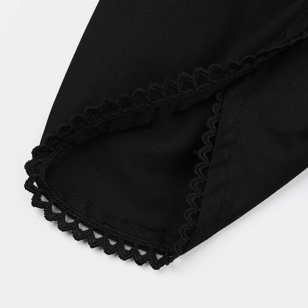 Infant Girls Cotton Tulip Shalwar -BLACK