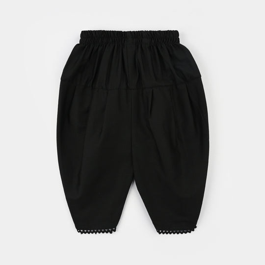 Infant Girls Cotton Tulip Shalwar -BLACK
