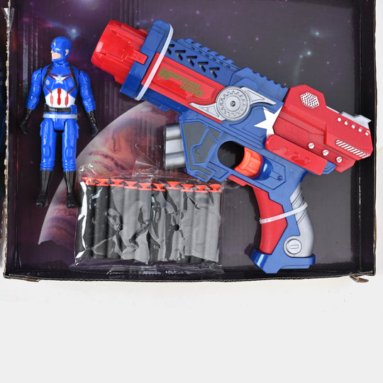 Blaster Target Toy with Hero Character & Mask
