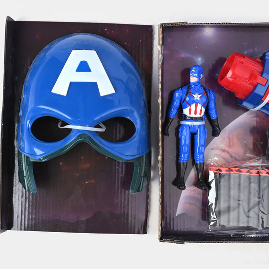 Blaster Target Toy with Hero Character & Mask
