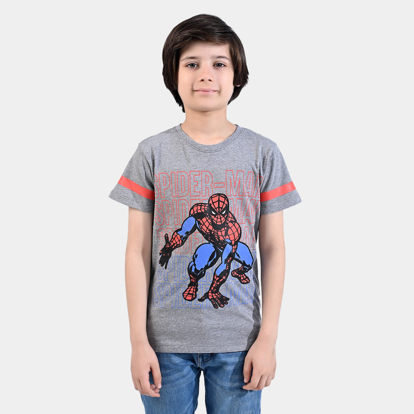 Boys Cotton Jersey T-Shirt H/S Character-Htr.Grey