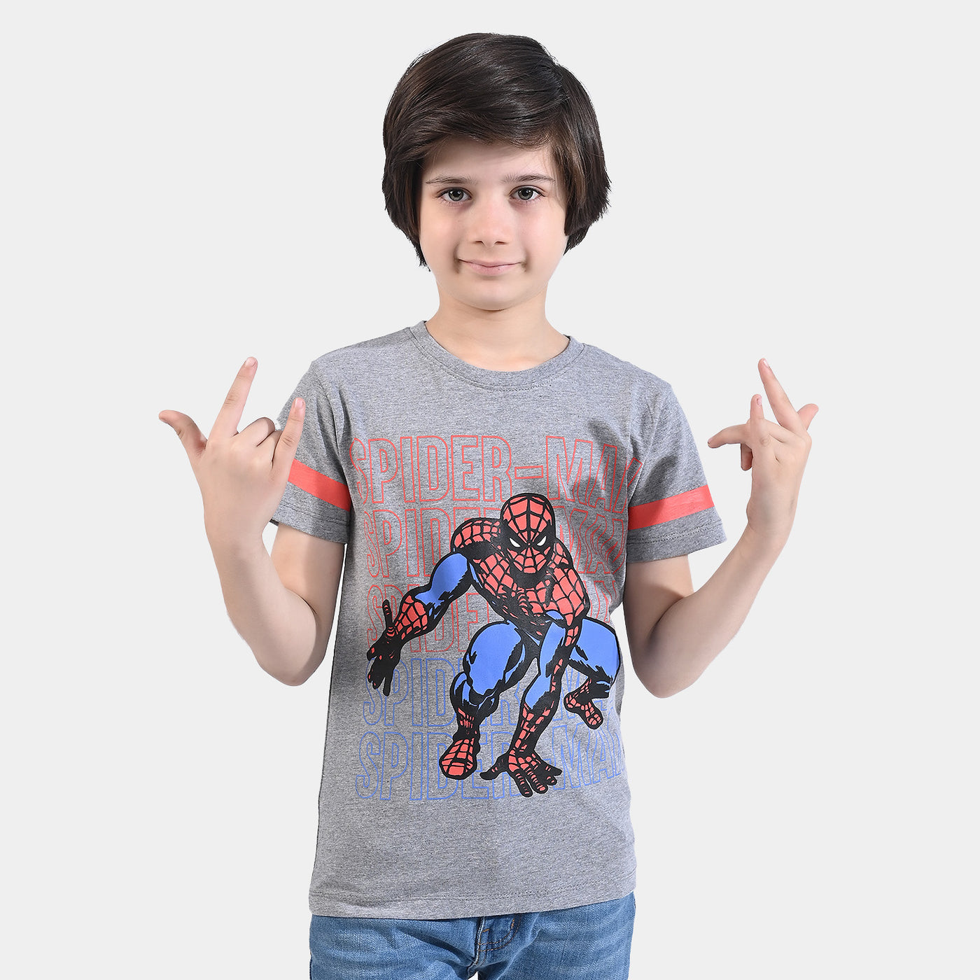 Boys Cotton Jersey T-Shirt H/S Character-Htr.Grey
