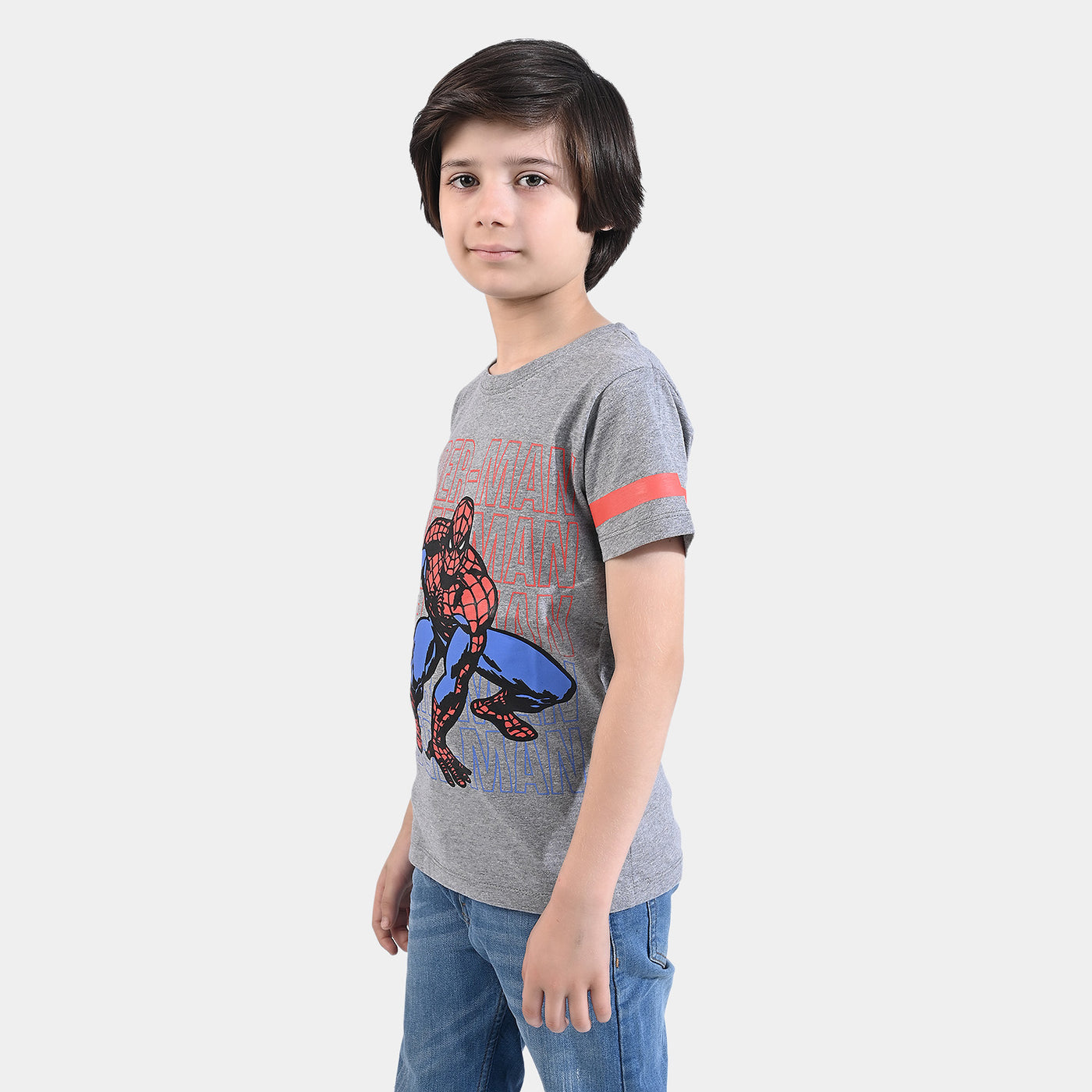Boys Cotton Jersey T-Shirt H/S Character-Grey