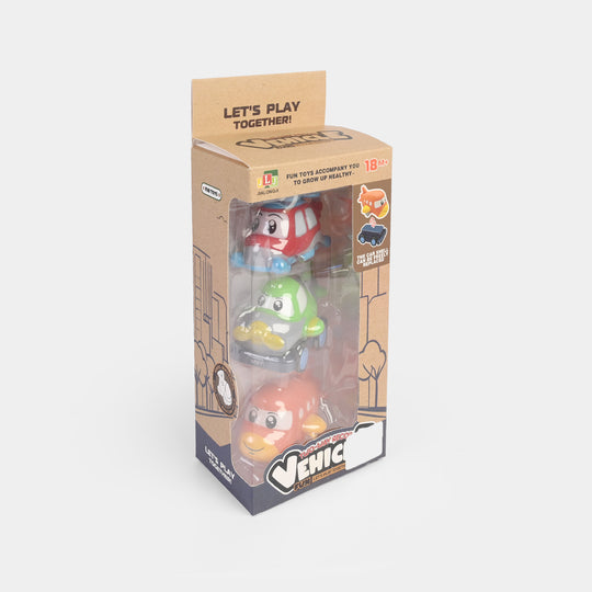 Friction-Powered Cartoon Vehicle Set | 3PCs