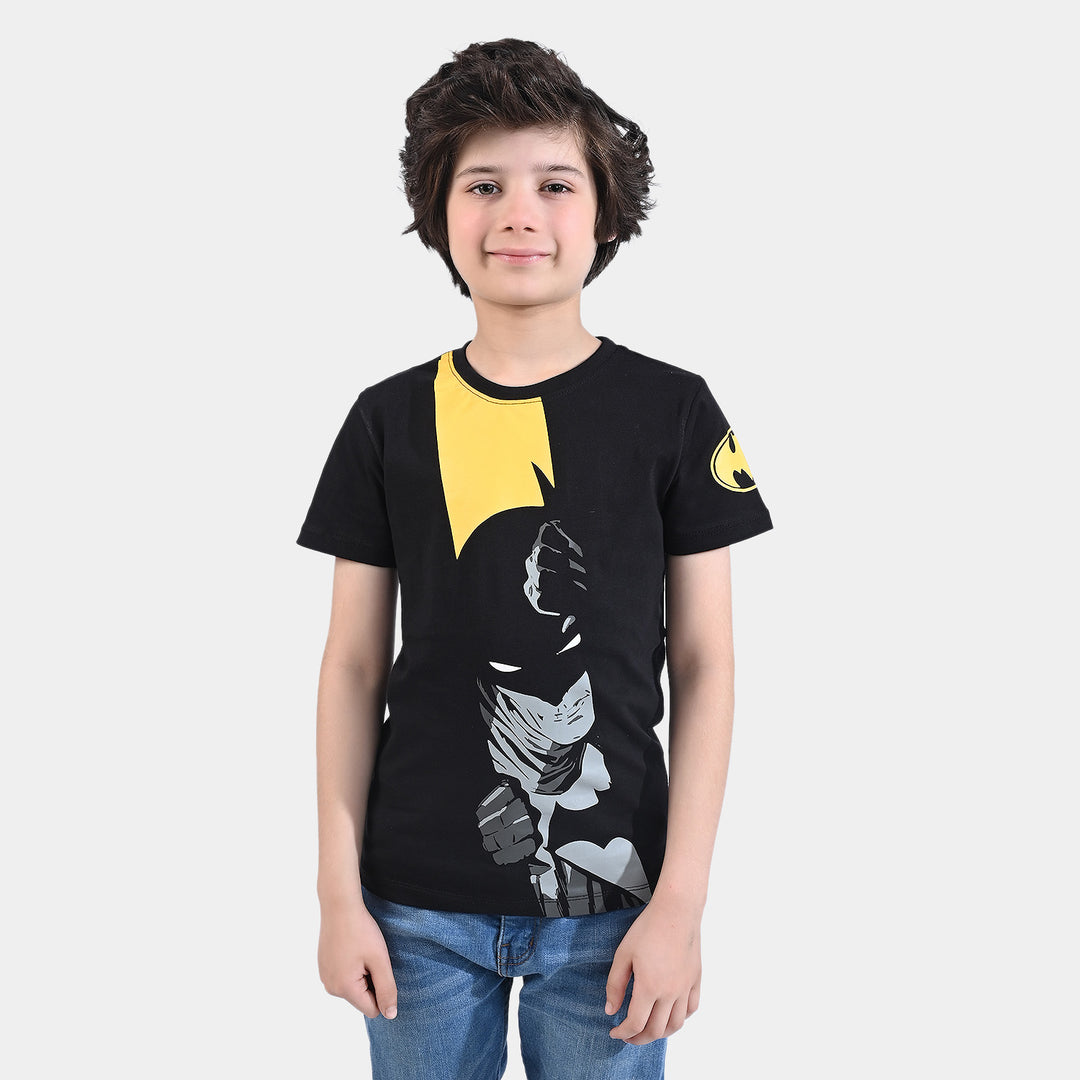 Boys Cotton Jersey T-Shirt H/S Character-BLACK