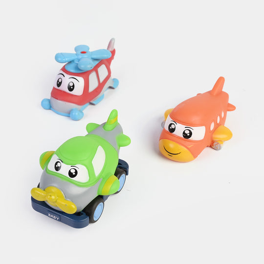 Friction-Powered Cartoon Vehicle Set | 3PCs