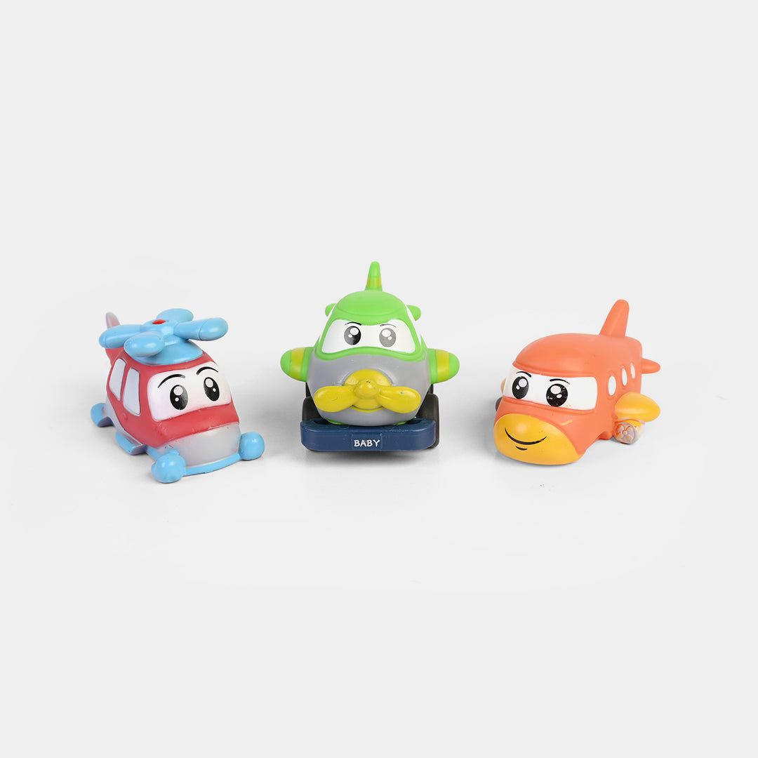 Friction-Powered Cartoon Vehicle Set | 3PCs