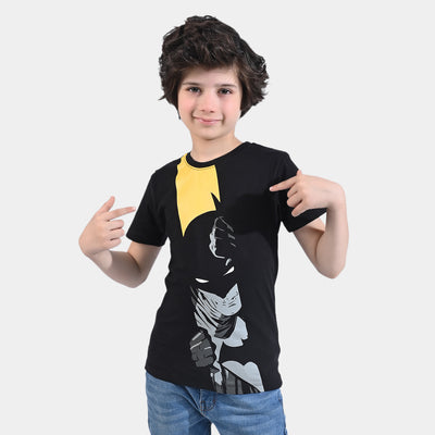 Boys Cotton Jersey T-Shirt H/S Character-BLACK