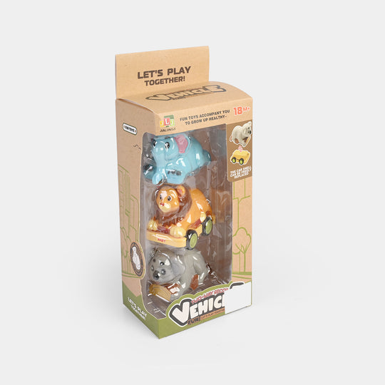 Friction-Powered Cartoon Vehicle Set | 3PCs