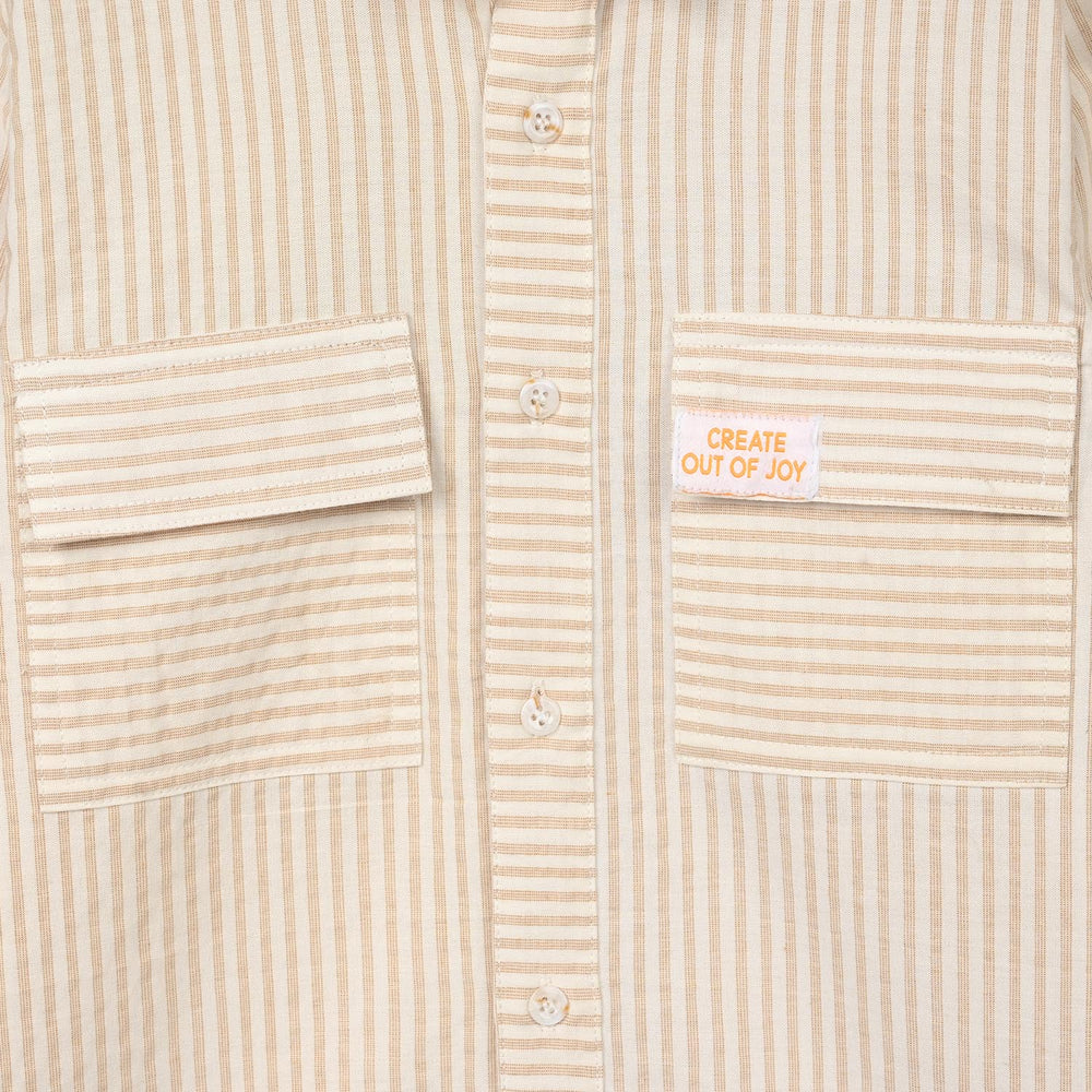 Boys Yarn Dyed Shirt - Light Brown
