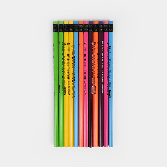 Bright Eraser Tipped Graphite Pencil Set | 12PCs