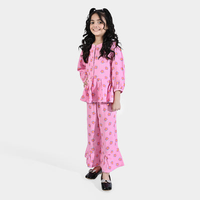 Girls PC Co-Ord  Set  Barley's- Pink