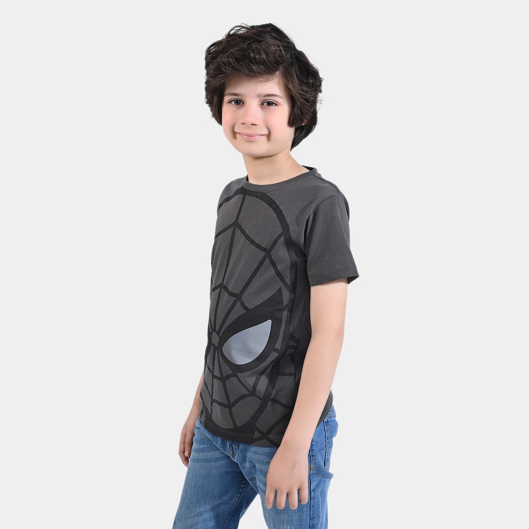 Boys Cotton Jersey T-Shirt H/S Character- D-Grey