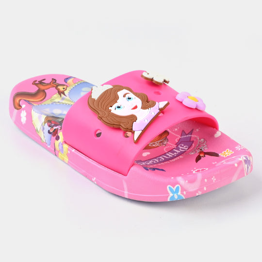 Girls Rubber Slippers DF-72-Fuchsia