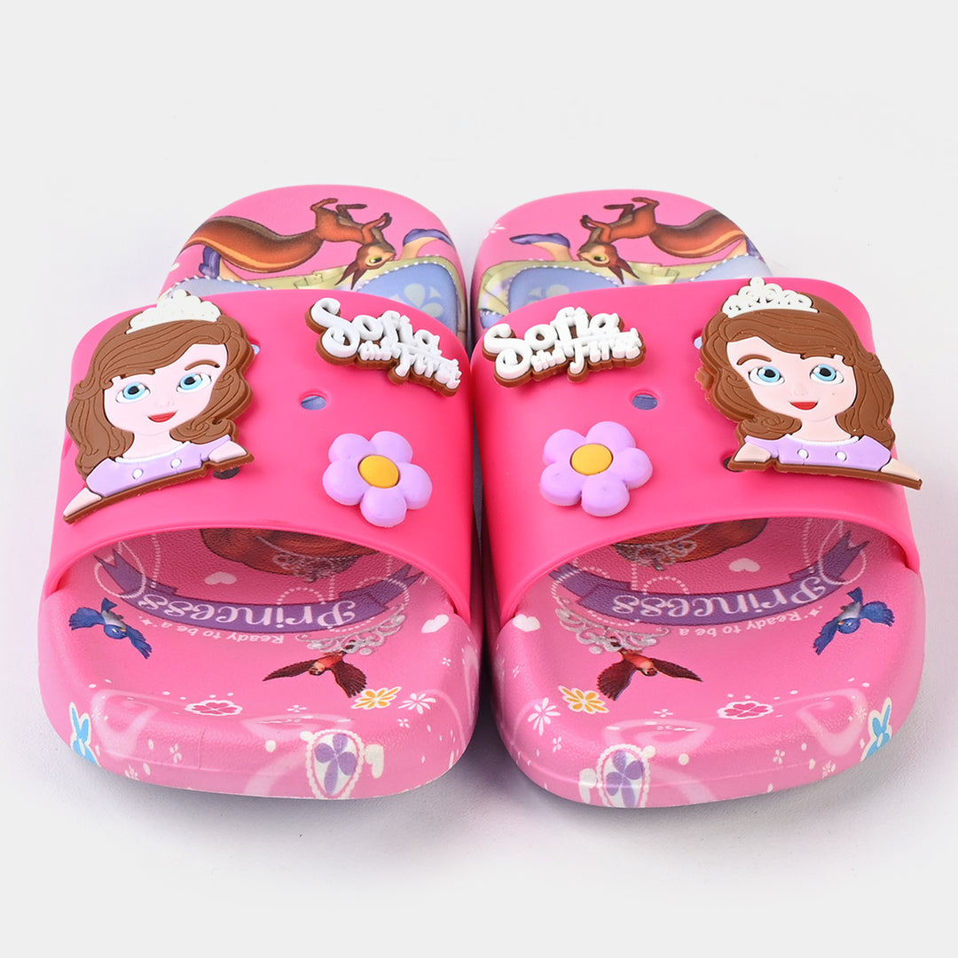 Girls Rubber Slippers DF-72-Fuchsia