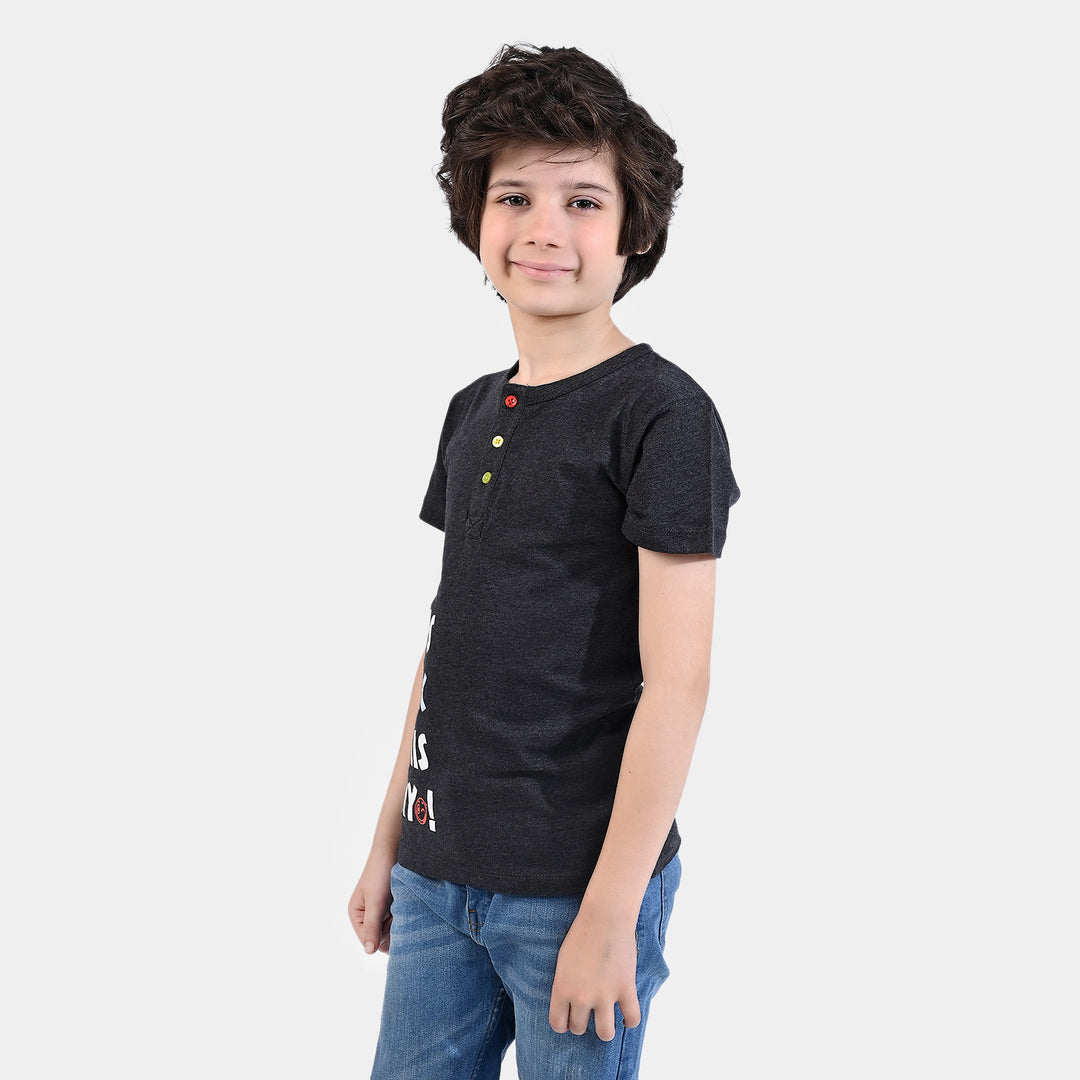 Boys Cotton Jersey T-Shirt H/S Lets Rock