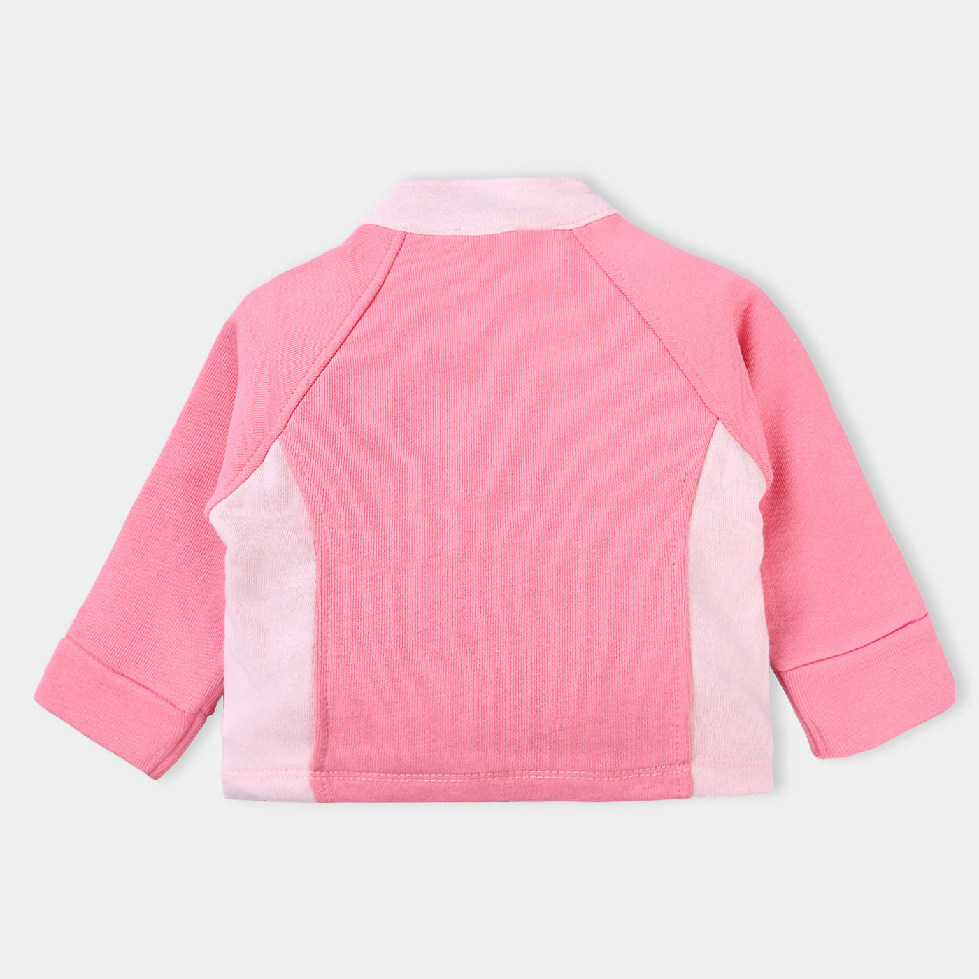 Infant Girls Cotton Terry Jacket Cut & Sew-Pink