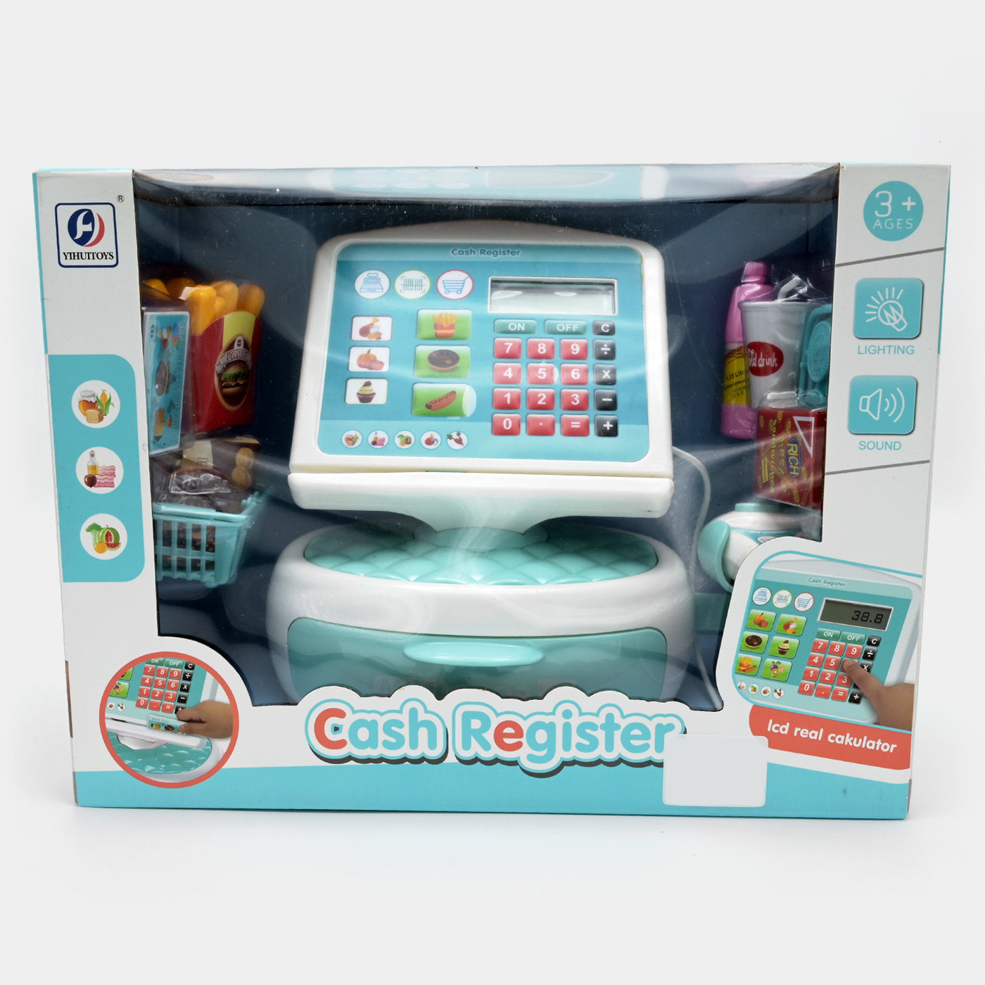 Cash Register With Light & Music Toy Play Set For Kids