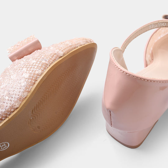 Girls Pumps Heels ZP-150-Pink