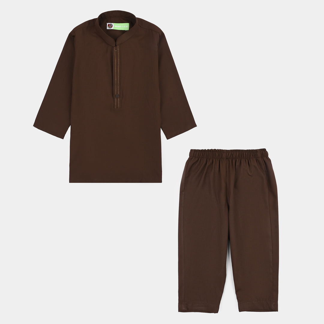 Infant Boys Poly Viscose 2Piece (Honey Mustard)-BROWN