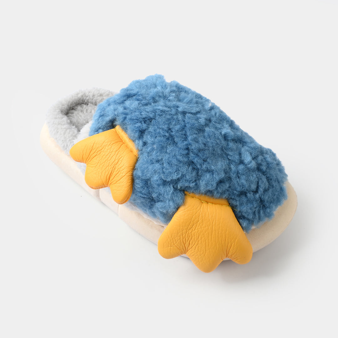 Girls Fur Slipper 1192-4-Blue