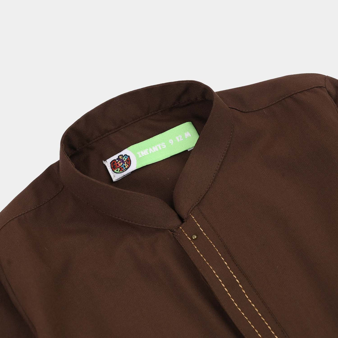 Infant Boys Poly Viscose 2Piece (Honey Mustard)-BROWN