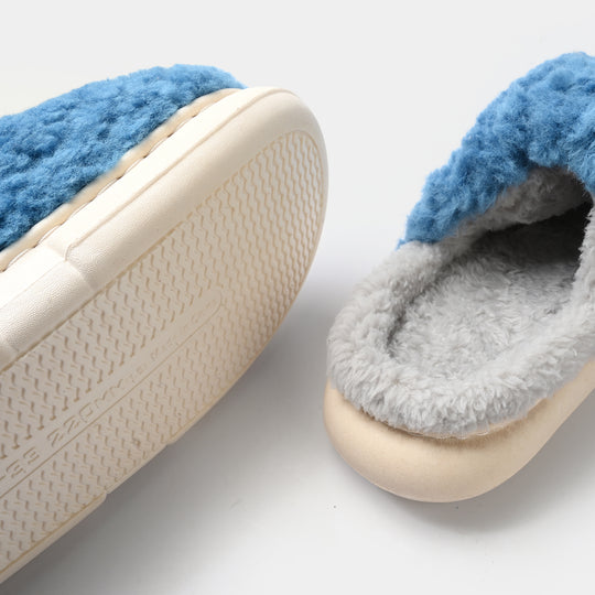 Girls Fur Slipper 1192-4-Blue