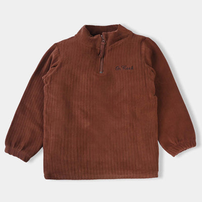 Boy's Fleece Sweatshirt On Fleek-BROWN