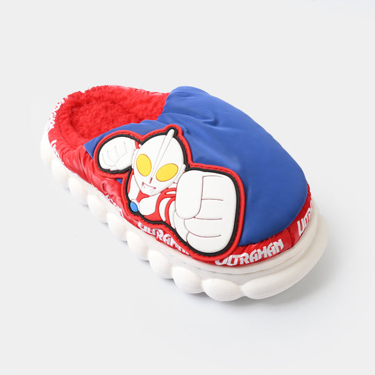 Boys Fur Slipper 1192-3-Blue