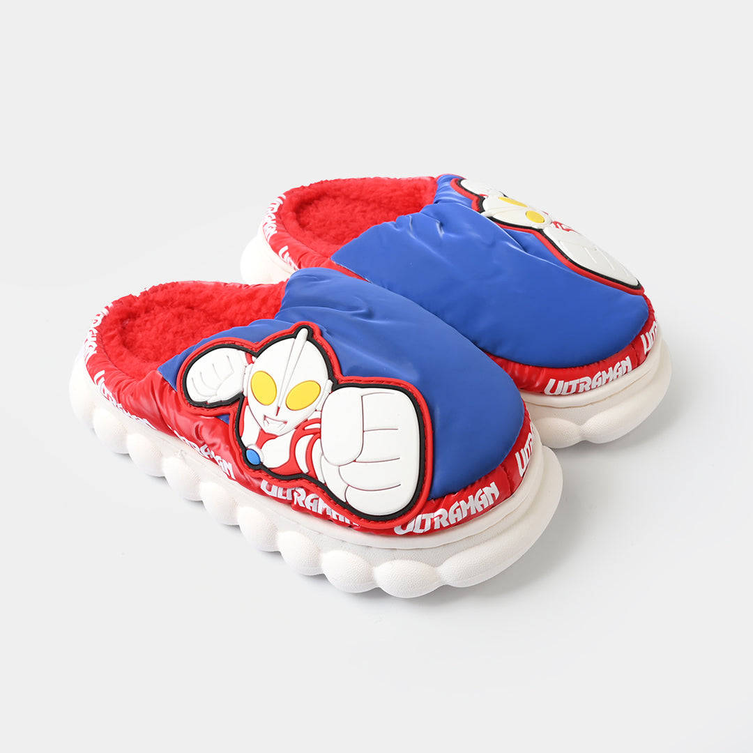 Boys Fur Slipper 1192-3-Blue