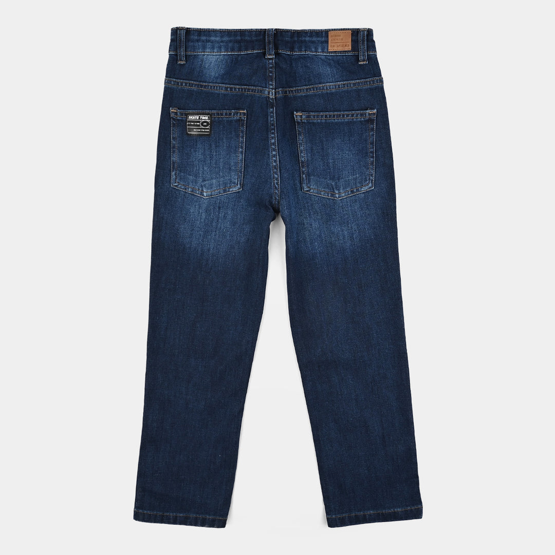Boys Denim rigid Pant Skate Time-DARK BLUE