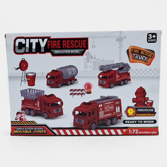 Pull Back Fire Rescue Set For Kids