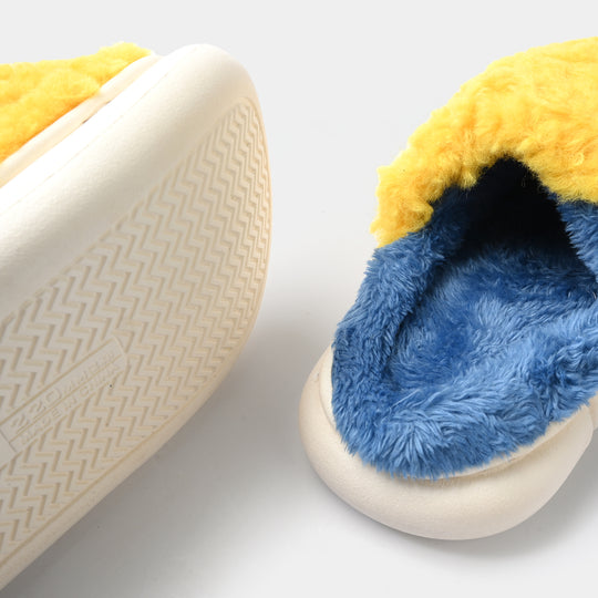 Girls Fur Slipper 1192-4-Yellow