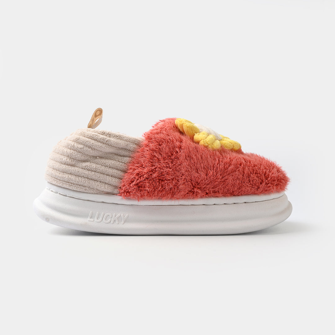 Girls Fur Slipper 1192-7-Rust