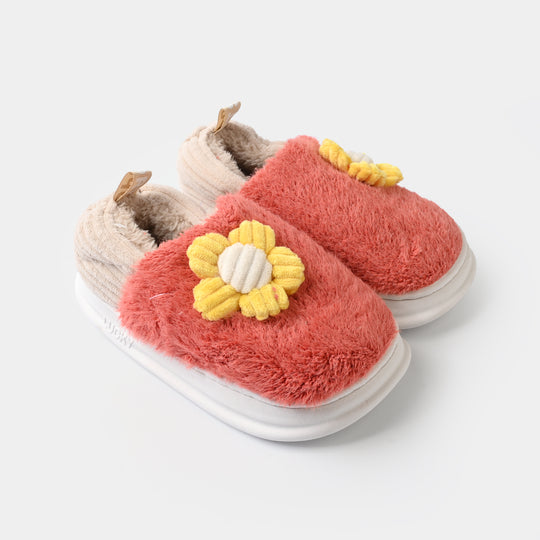 Girls Fur Slipper 1192-7-Rust