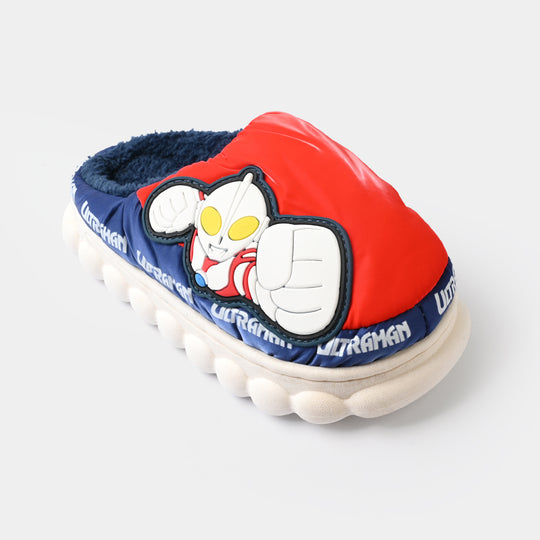 Boys Fur Slipper 1192-3-RED