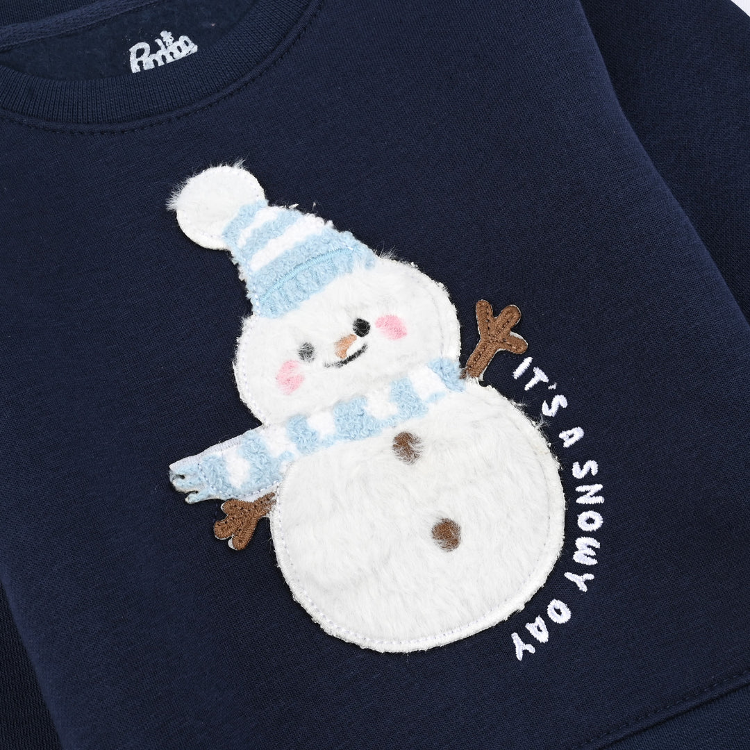 Infant Boys Fleece 2 Piece Suit Cool Dude-NAVY