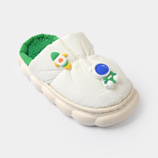 Boys Fur Slipper 1192-5-Green