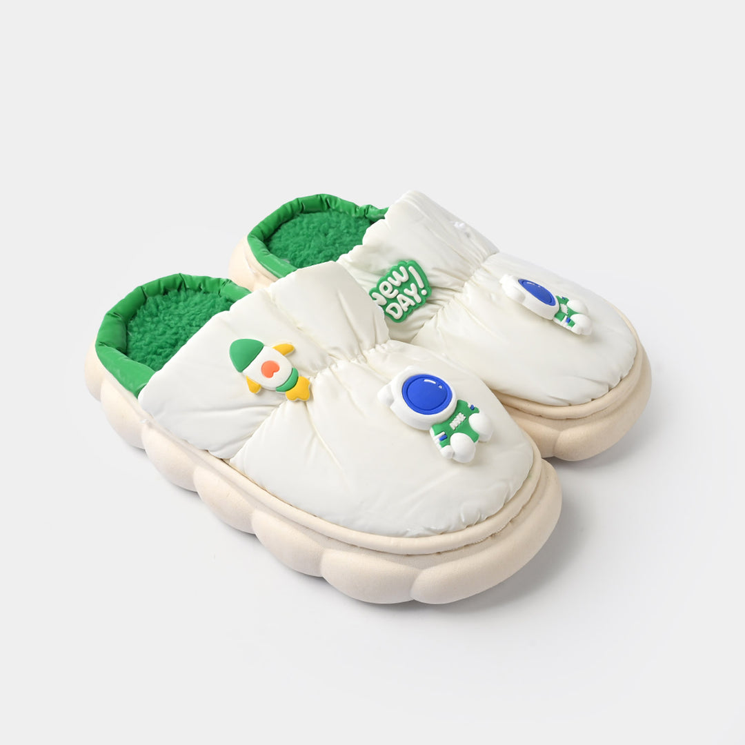 Boys Fur Slipper 1192-5-Green