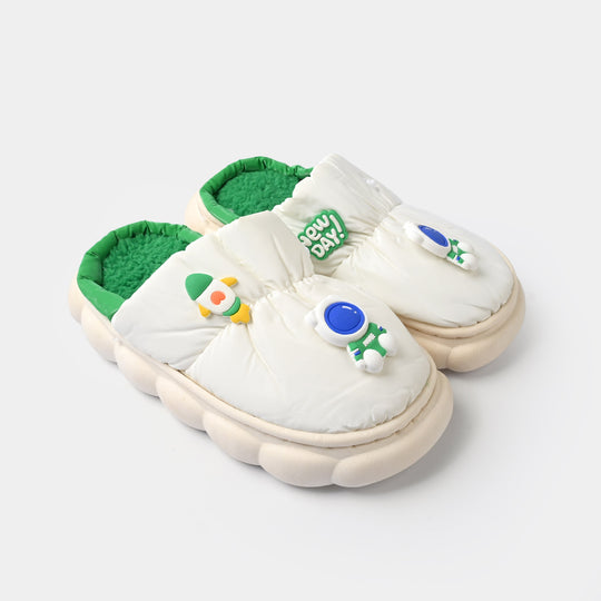 Boys Fur Slipper 1192-5-Green