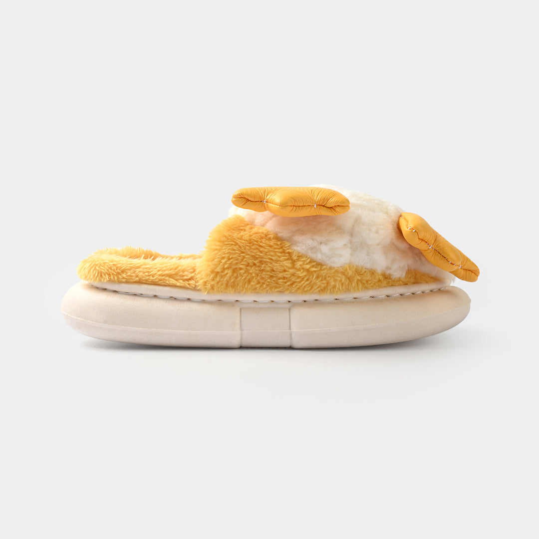 Girls Fur Slipper 1192-4-White