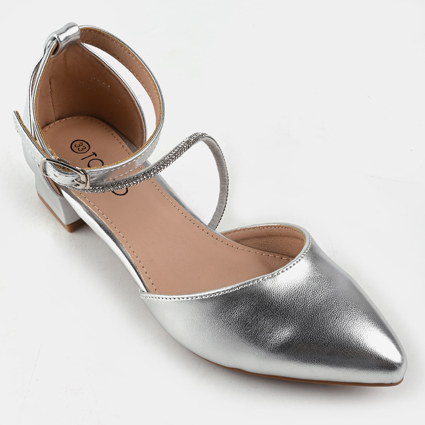 Girls Pumps Heels G364-SILVER