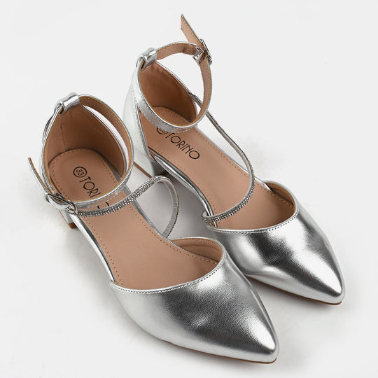 Girls Pumps Heels G364-SILVER