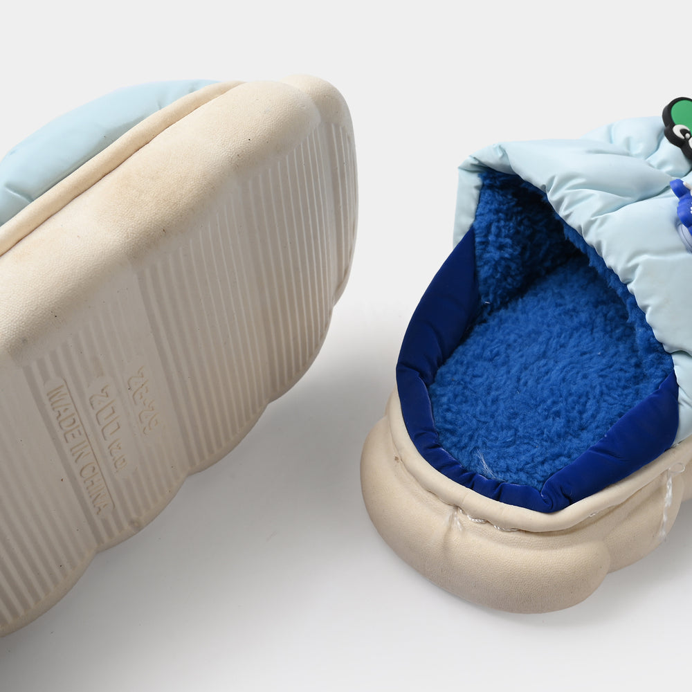 Boys Fur Slipper 1192-5-Blue