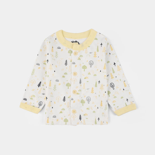 Infant Front Open Suit (Tree Vanilla Ice) - White/Yellow